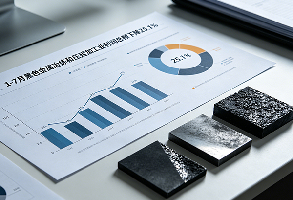 1-7月玄色金属冶炼和压延加工衣符润总额降落25.1%